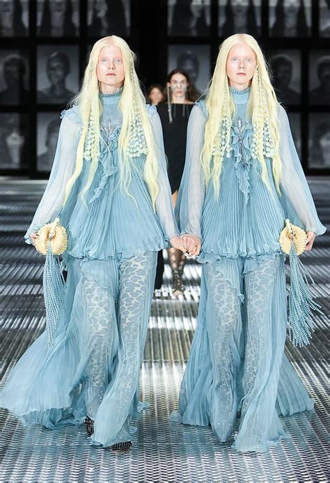 twins at gucci show